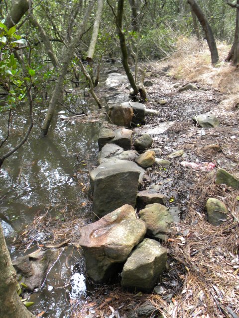 Salt Pan Creek where stone wharf was located